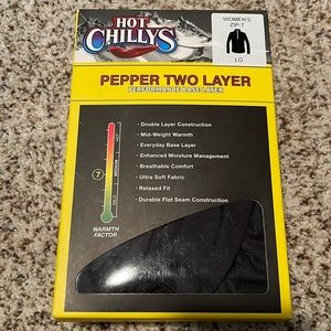 Hot Chillys Pepper Two Layer Performance Base Layer sz Womens Lg